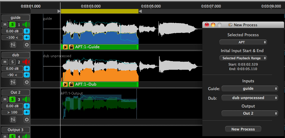 Create Process- Playback Range 1